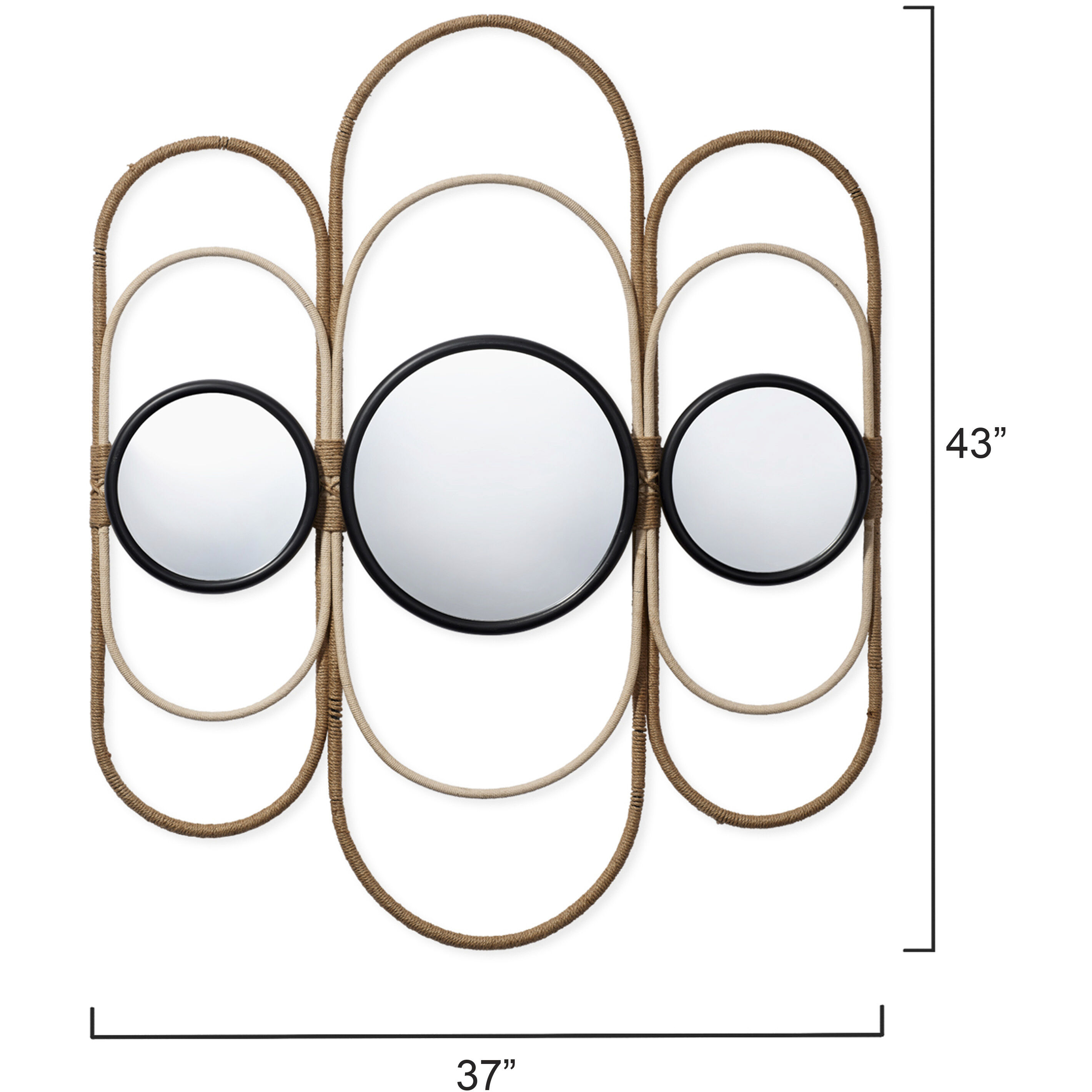 Milo 36.25 X 26 inch Natural Decorative Mirror