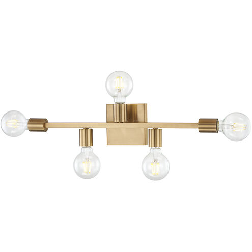Attune 5 Light 22 inch Burnished Brass Vanity Light Wall Light