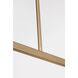 Zentro 4 Light 48 inch Satin Brass Linear Chandelier Ceiling Light in Incandescent