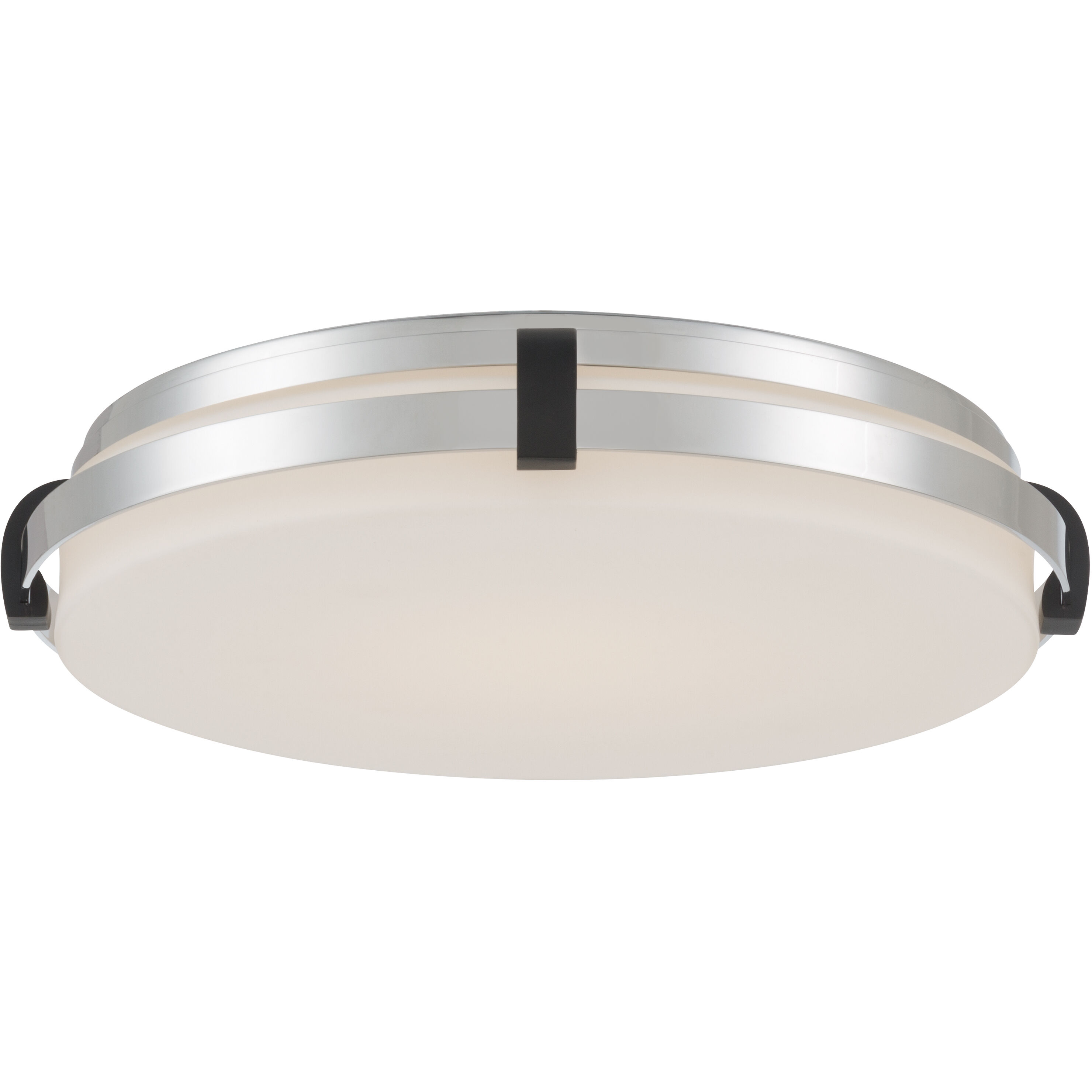 Arclume LED 14.75 inch Chrome and Dark Matte Black Flush Mount Ceiling Light