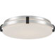 Arclume LED 14.75 inch Chrome and Dark Matte Black Flush Mount Ceiling Light