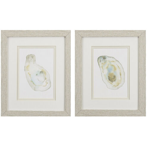 Waterside Neutral and Turquoise and Teal and Green Framed Art