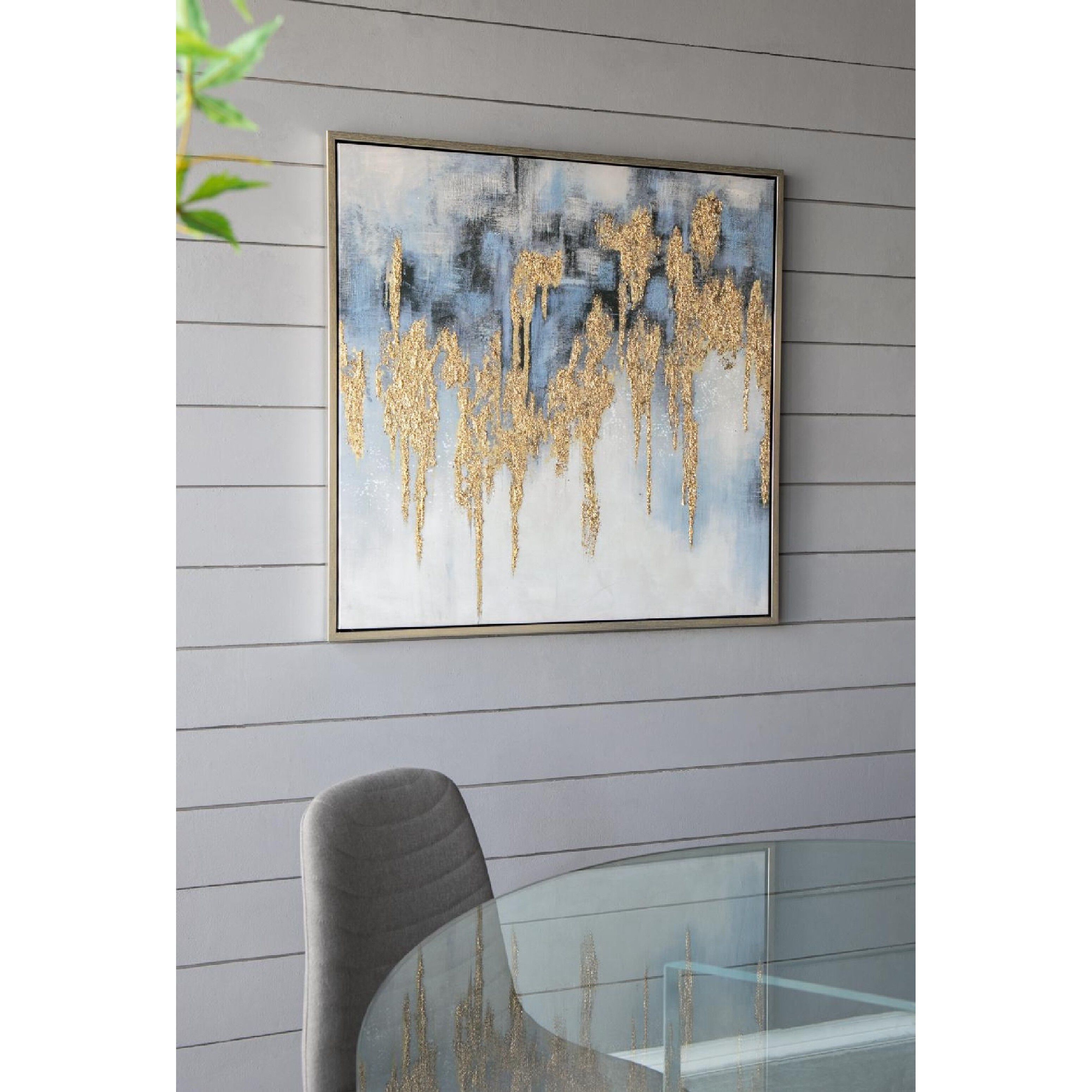 Anita Gray/Gold/Blue Wall Art