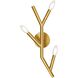 Morgan 3 Light 8.5 inch Aged Brass Wallchiere Wall Light