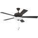 Eos 52 inch Espresso with Espresso/Walnut Blades Ceiling Fan (Blades Included), Contractor Fan