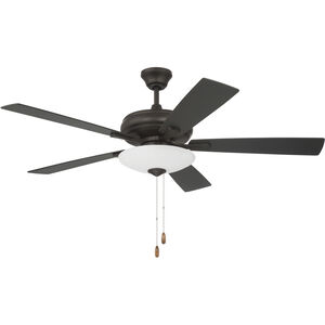 Eos 52 inch Espresso with Espresso/Walnut Blades Ceiling Fan (Blades Included), Contractor Fan