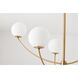 Canada 6 Light 37 inch Brass Chandelier Ceiling Light