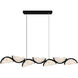 Moon 54 inch Black Chandelier Ceiling Light