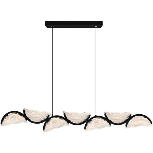 Moon LED 54 inch Black Chandelier Ceiling Light