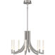Olette 8 Light 24 inch Satin Nickel Chandelier Ceiling Light