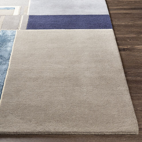 Mid Century 36 X 24 inch Navy Rug in 2 x 3, Rectangle