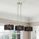 Acordia 3 Light 46 inch Antique Brass Linear Chandelier Ceiling Light, Extra Large