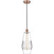 Edison Windham LED 7 inch Antique Copper Mini Pendant Ceiling Light