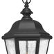 Estate Series Edgewater 3 Light 10 inch Black Outdoor Hanging Lantern in Non-LED