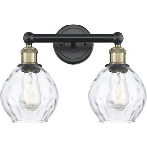 Waverly 2 Light 15 inch Black Antique Brass Bath Vanity Light Wall Light