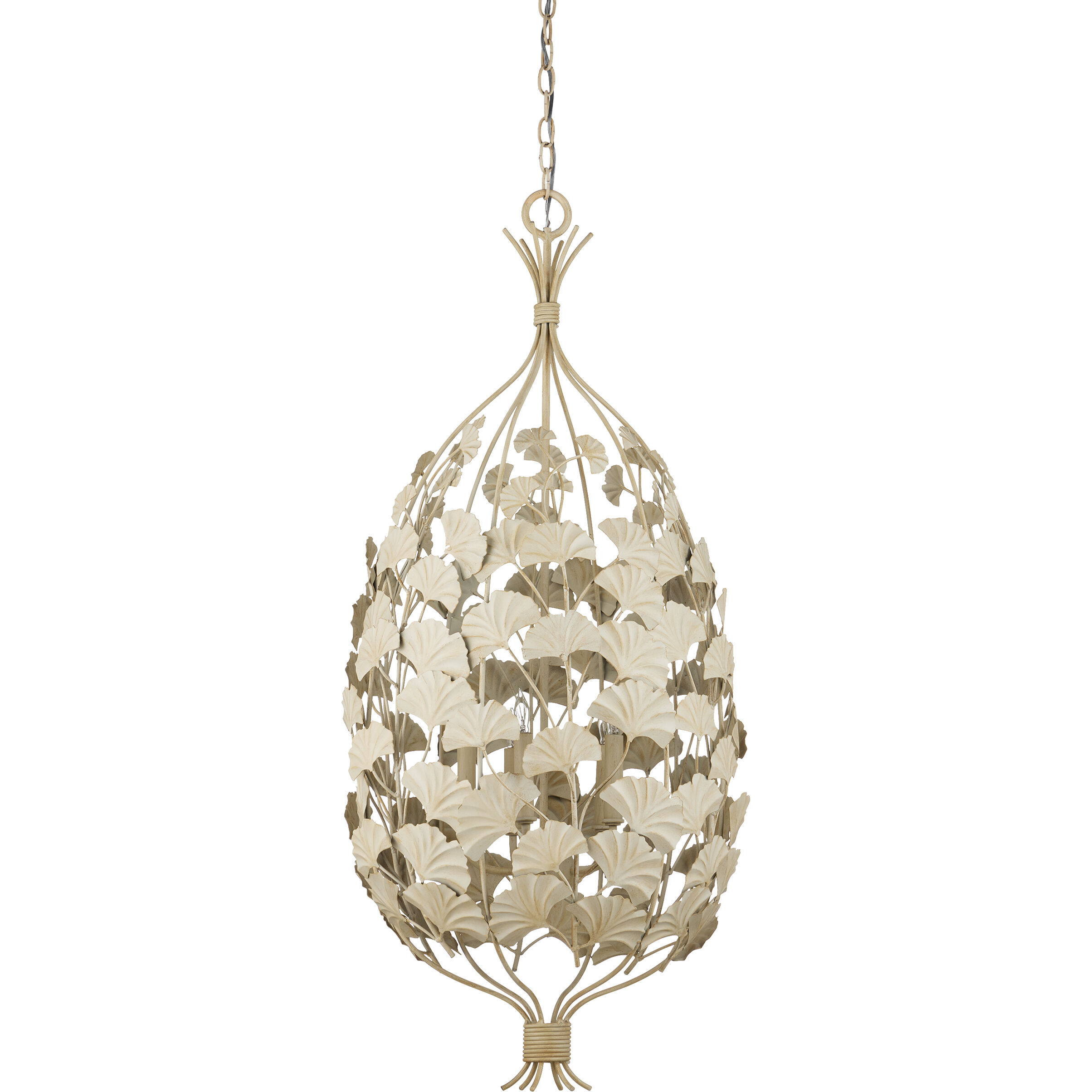 Maidenhair 5 Light 18.75 inch Antique Pearl Chandelier Ceiling Light