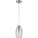 Frazzle 1 Light 5 inch Satin Nickel Mini Pendant Ceiling Light