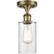 Clymer 1 Light 3.88 inch Brushed Brass Semi-Flush Mount Ceiling Light