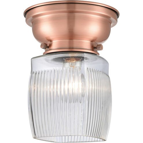 Aditi Colton LED 6 inch Antique Copper Flush Mount Ceiling Light, Aditi