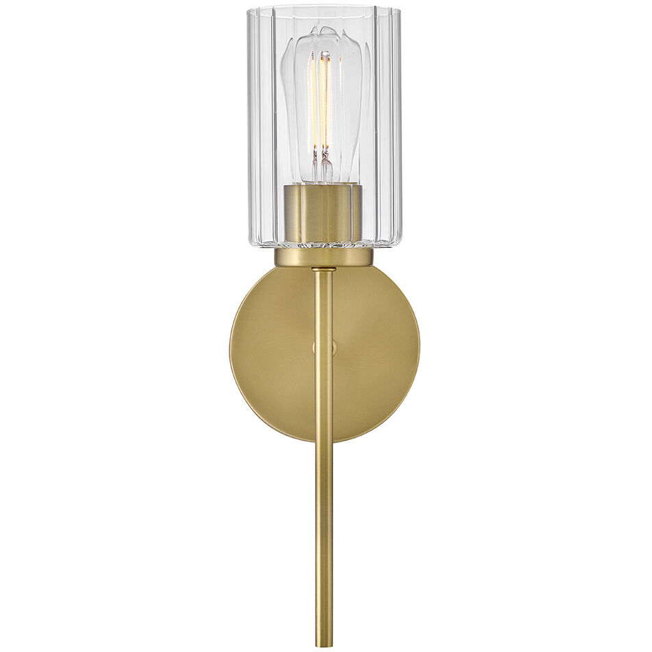 Leta 1 Light 7.5 inch Lacquered Brass Bath Light Wall Light