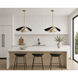 Carmen LED 24 inch Black and Gold Single Pendant Ceiling Light in Black/Gold