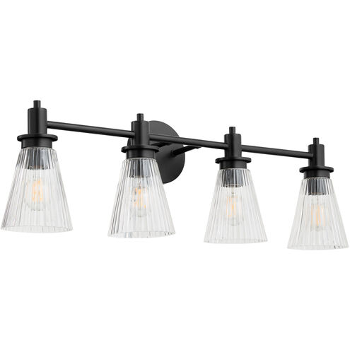 Lawton 4 Light 31 inch Matte Black Vanity Light Wall Light