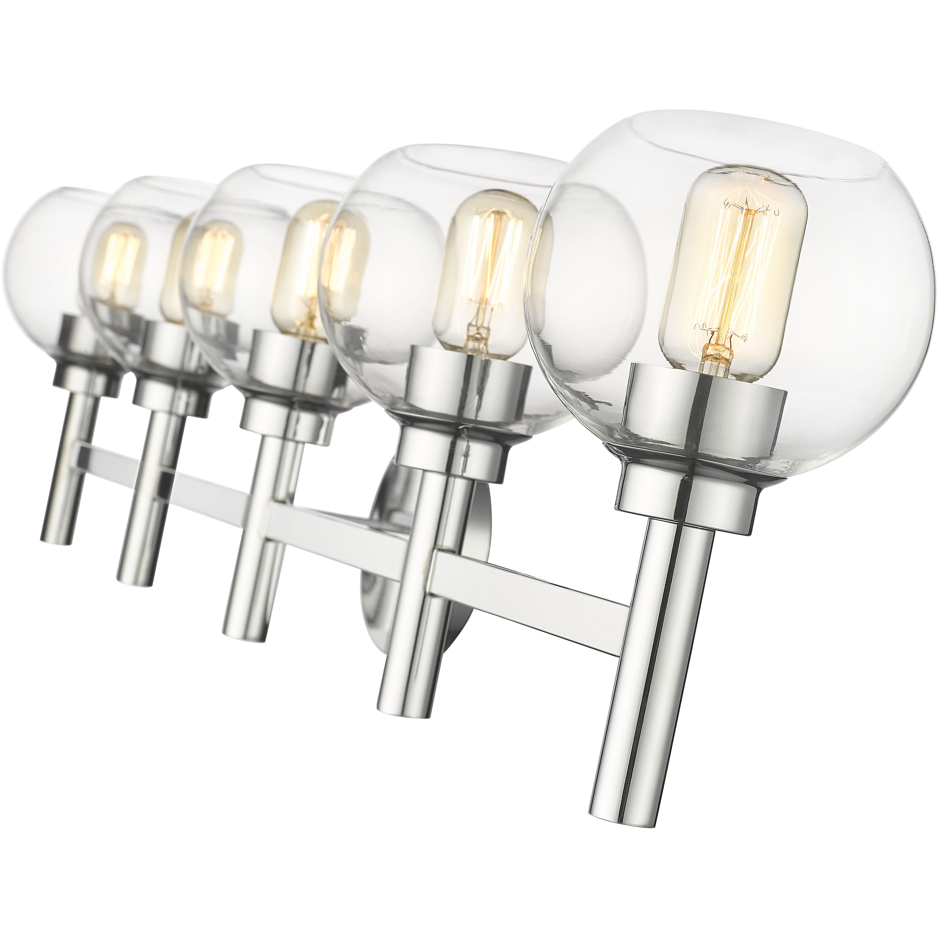 Sutton 5 Light 39.5 inch Chrome Vanity Wall Light