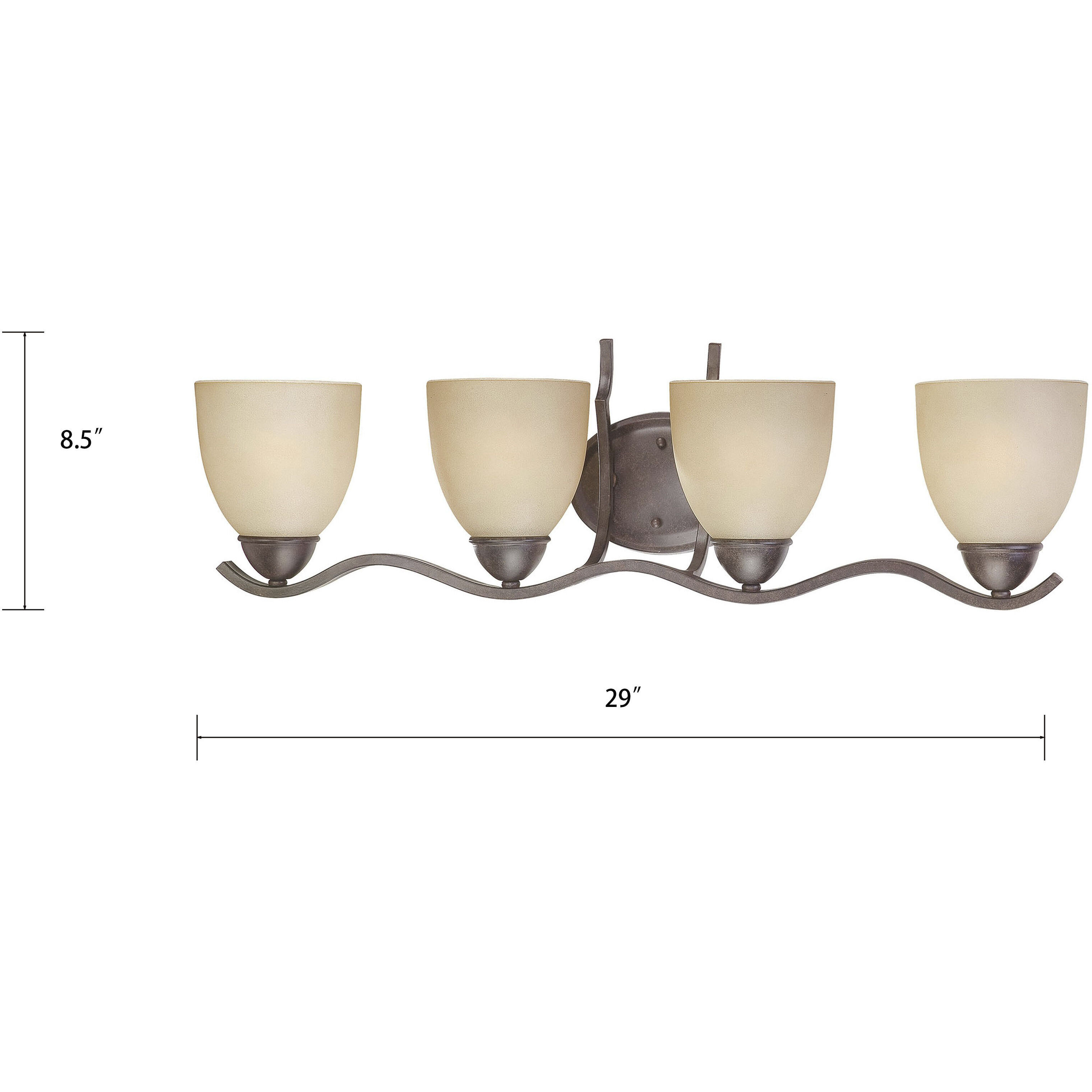 Triton 4 Light 29 inch Sable Bronze Wall Lamp Wall Light