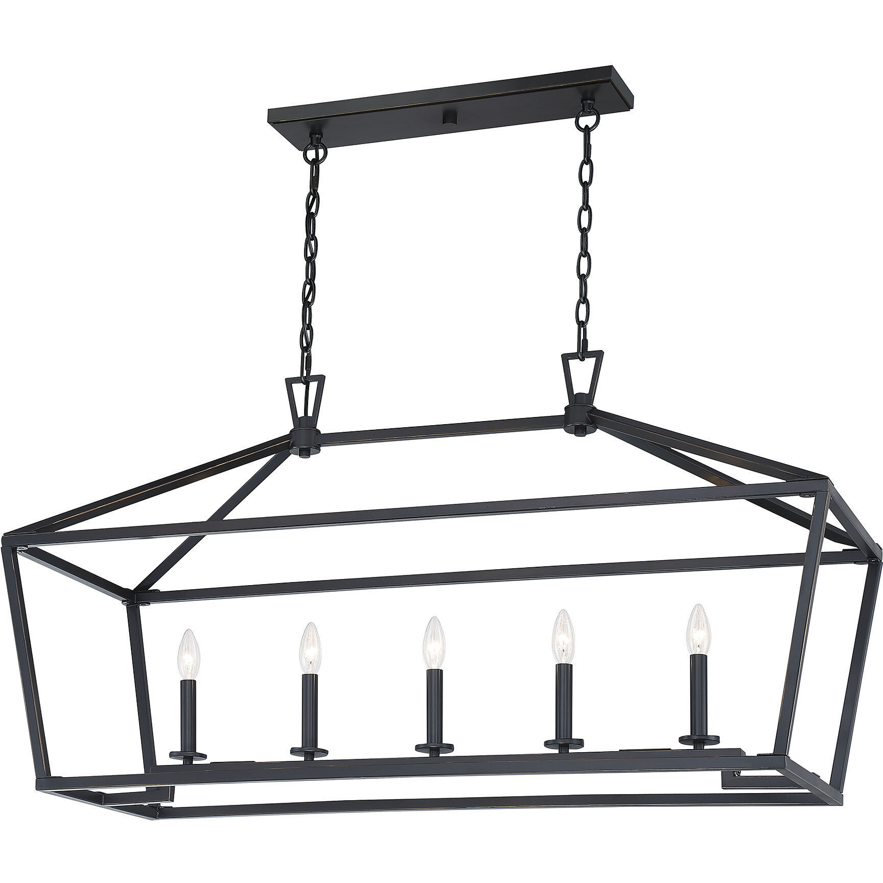 Townsend 5 Light 44 inch Classic Bronze Linear Chandelier Ceiling Light, Essentials