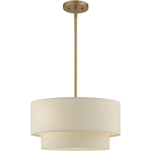 Bellingham 3 Light 17 inch Antique Gold Leaf Pendant Chandelier Ceiling Light