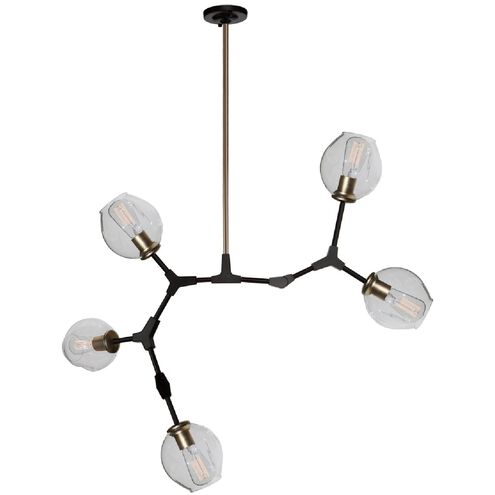 Organic LED 40 inch Vintage Brass Chandelier Ceiling Light