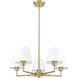 Leila 5 Light 26 inch Luxe Gold Chandelier Ceiling Light