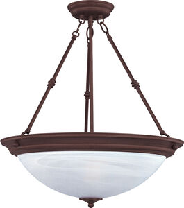 Essentials - 584x 3 Light 15 inch Oil Rubbed Bronze Invert Bowl Pendant Ceiling Light