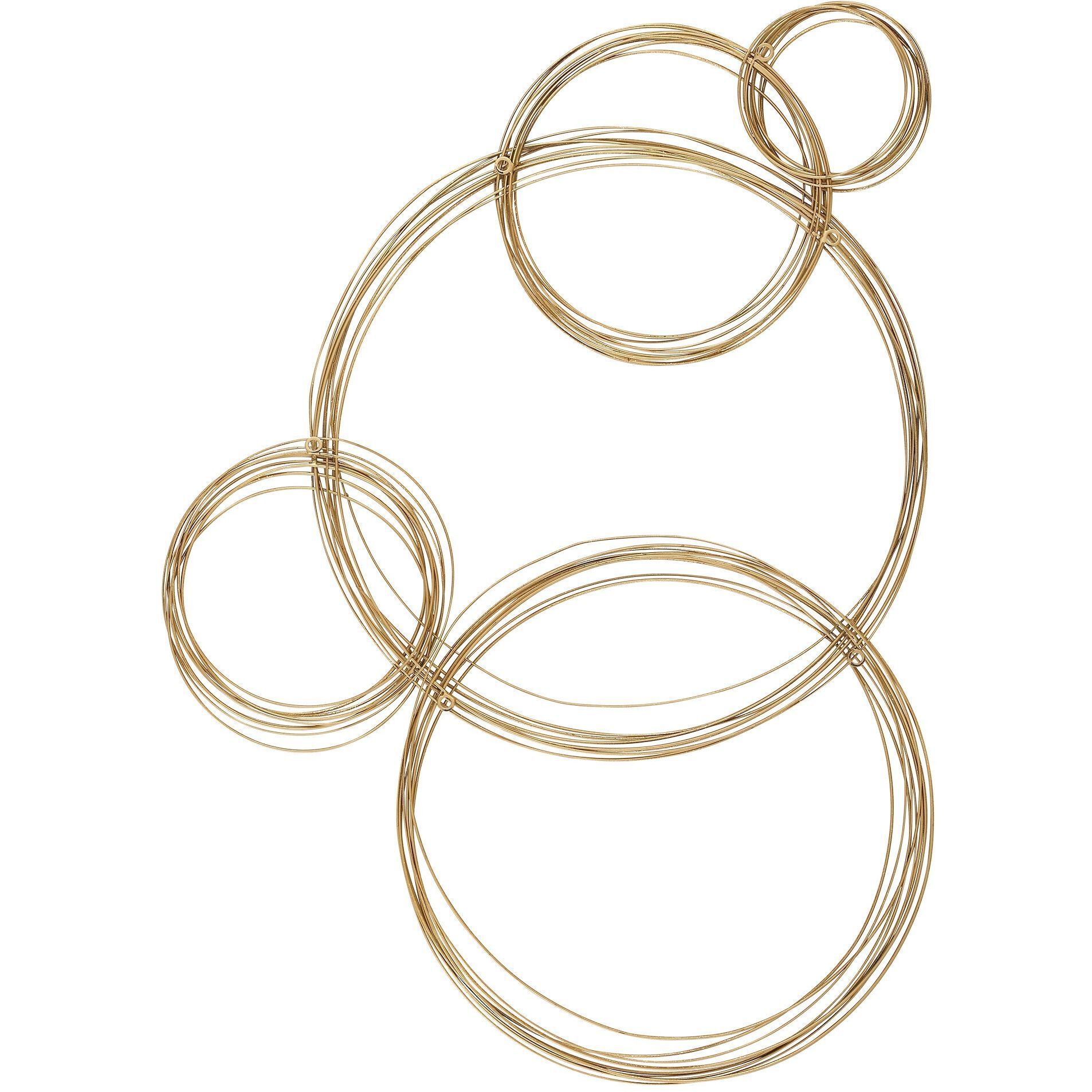 Golden Bubbles 34.25 X 24.75 inch Metal Wall Decor