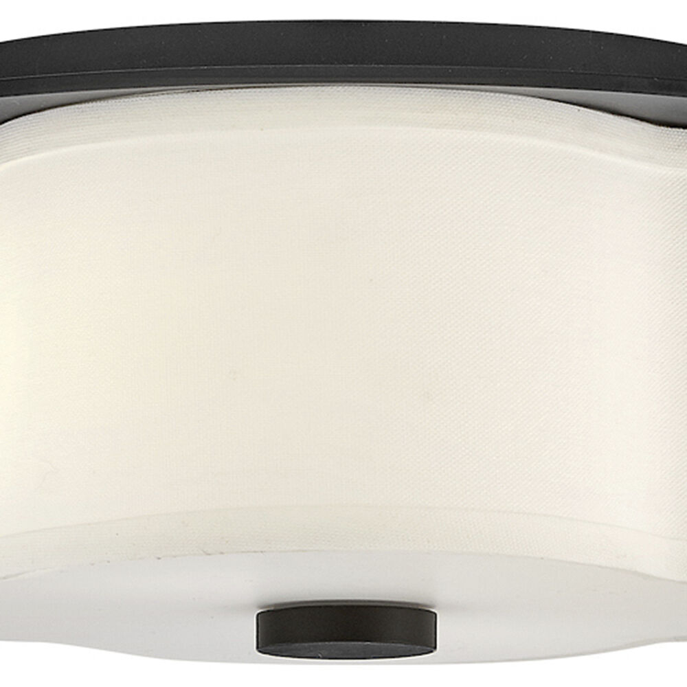 Delaney 2 Light 14 inch Black Flush Mount Ceiling Light
