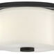 Delaney 2 Light 14 inch Black Flush Mount Ceiling Light