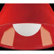 Ribo 1 Light 13 inch Chrome Pendant Ceiling Light in Red, Small