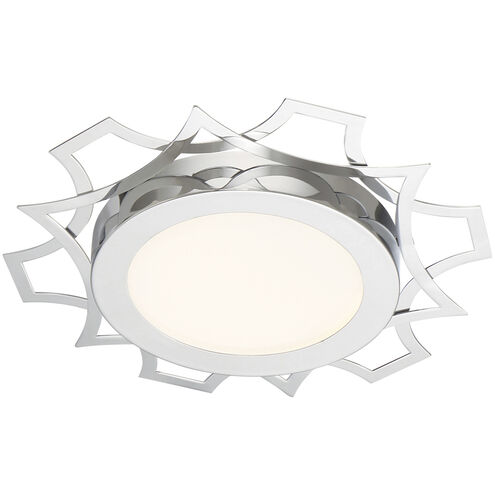 Edge Lit LED 12 inch Chrome Flushmount Ceiling Light
