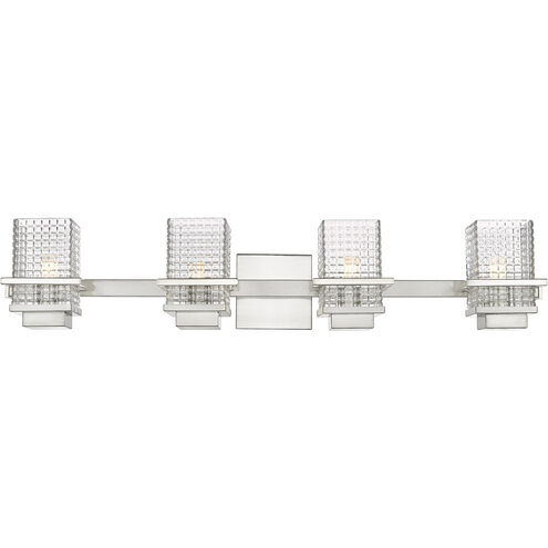 Wellfleet 4 Light 33 inch Black Bath Vanity Light Wall Light in Matte Black, Incandescent