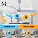 Atlas Alessandra-LK 42 inch Brushed Nickel Indoor/Outdoor Ceiling Fan