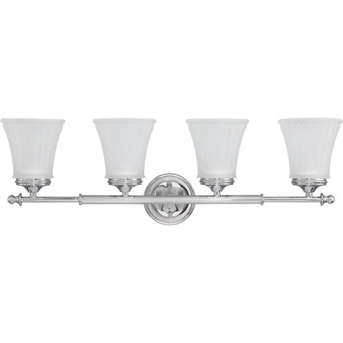 Teller 4 Light 28.5 inch Polished Chrome Vanity Light Wall Light
