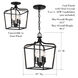 Laurel Estate 4 Light 10 inch Coal Semi Flush Ceiling Light