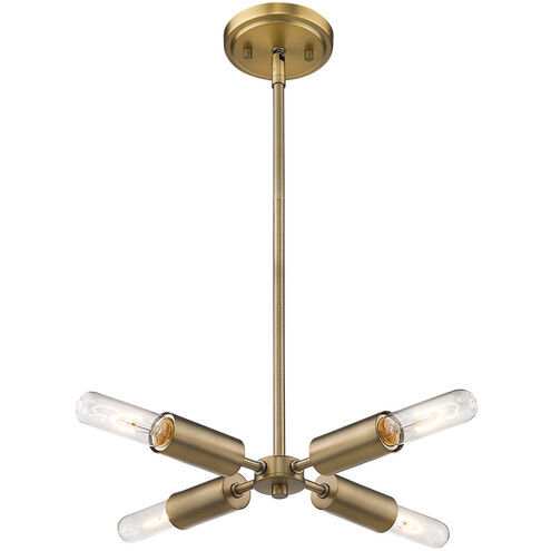 Perret 4 Light 12 inch Aged Brass Convertible Pendant Ceiling Light