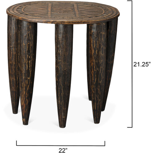 Naga 22 X 21.25 inch Dark Antique Side Table