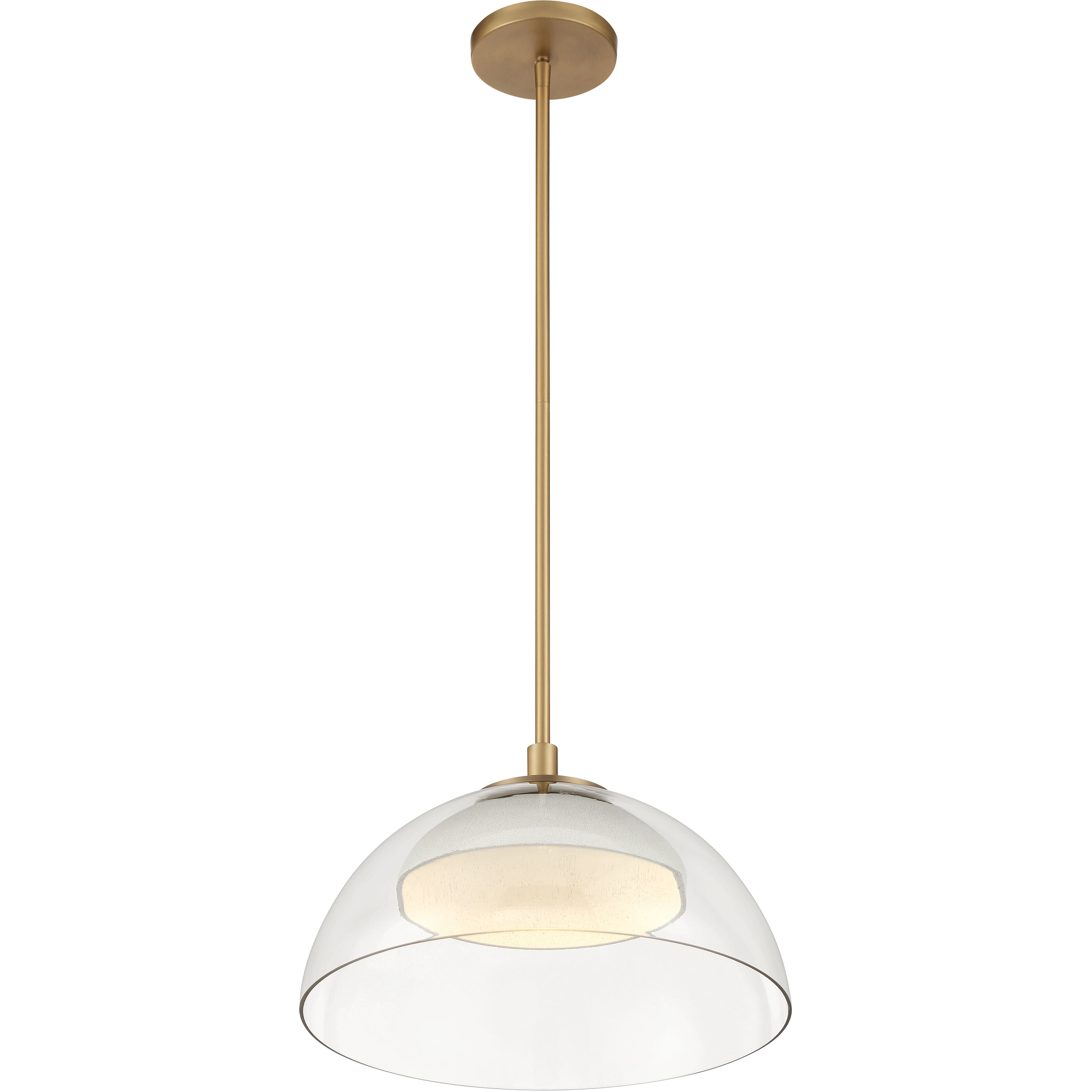 Halwynd LED 15 inch Legacy Brass Convertible Pendant/Semi-Flush Ceiling Light