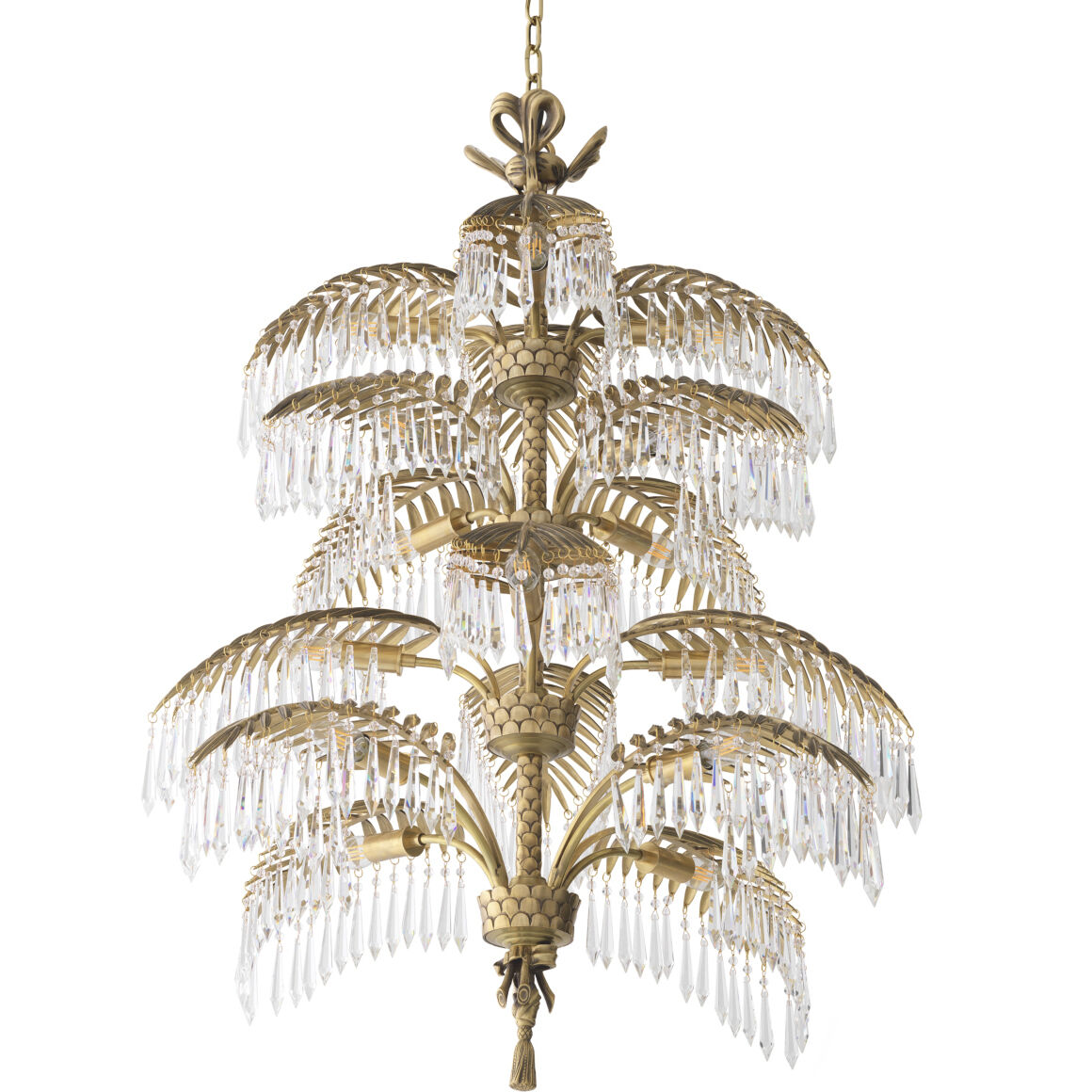 Hildebrandt 16 Light 37.4 inch Vintage Brass Chandelier Ceiling Light, Extra-Large
