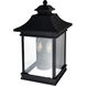 Cleveland 2 Light 15.2 inch Black Outdoor Wall Light