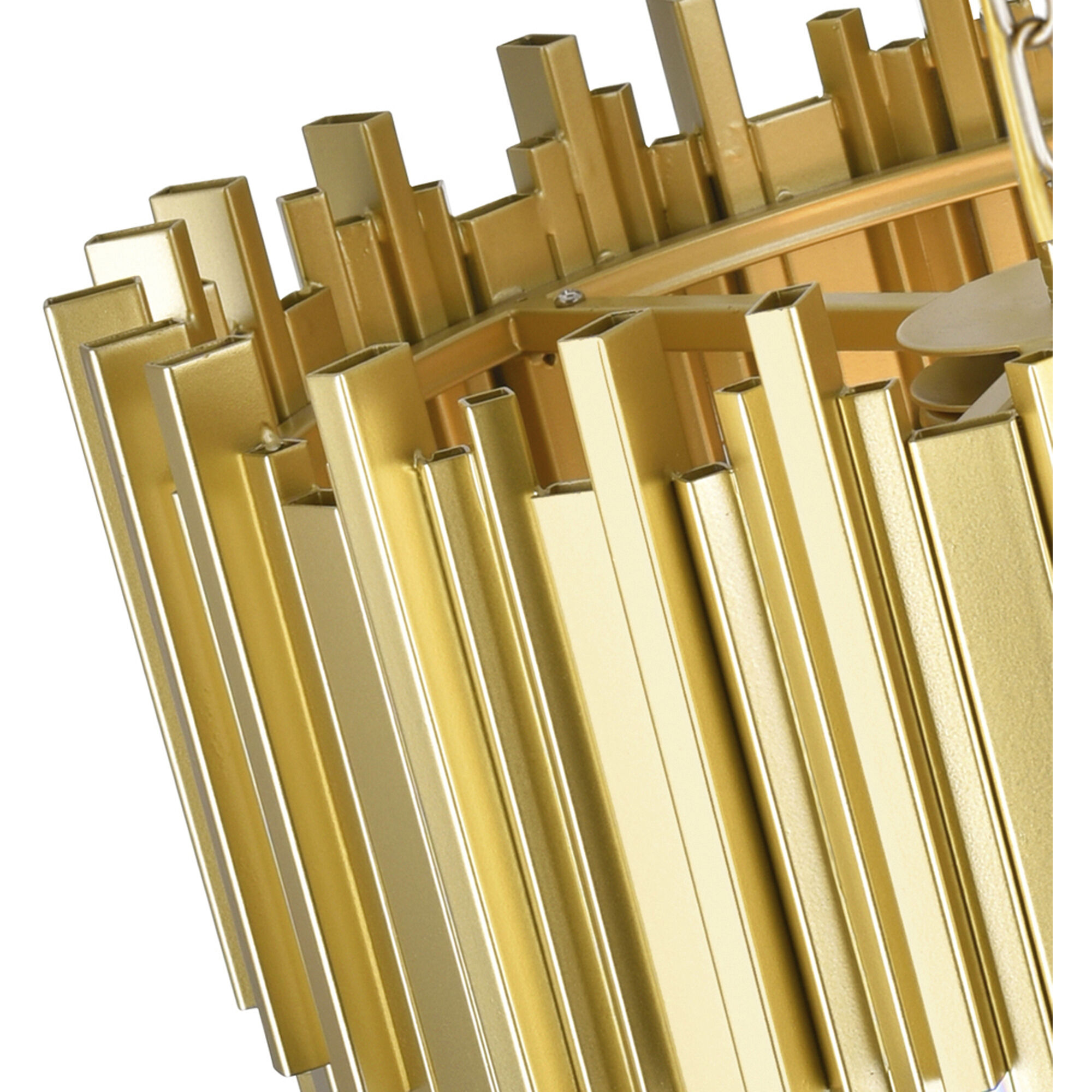 Deco 7 Light 24 inch Medallion Gold Down Chandelier Ceiling Light