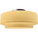 Radiance Collection - Tier 1 Light 12 inch Muted Yellow Semi-Flush Ceiling Light, Form+Finish+Function