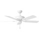 Linden Outdoor 44 44 inch Matte White Indoor/Outdoor Ceiling Fan